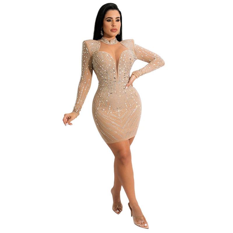 slim stretchy bodycon club dress