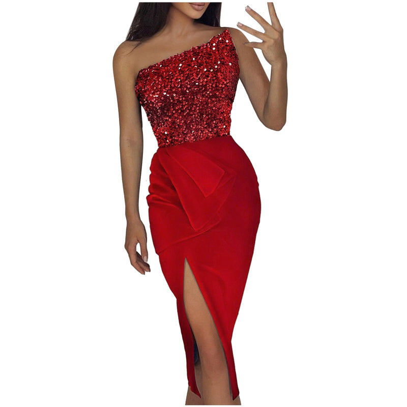 Phoenix side split evening dress