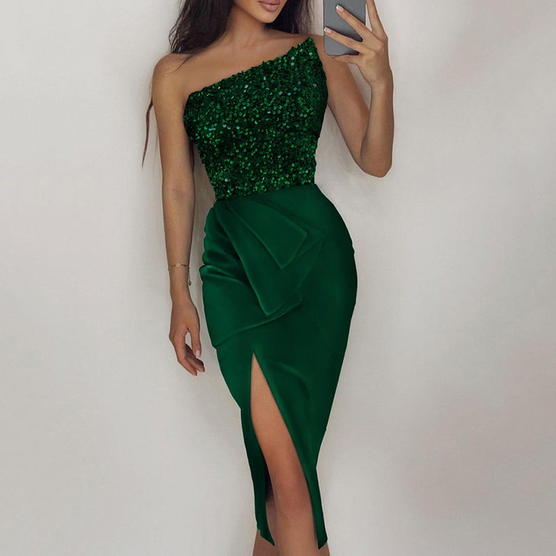 Phoenix side split evening dress