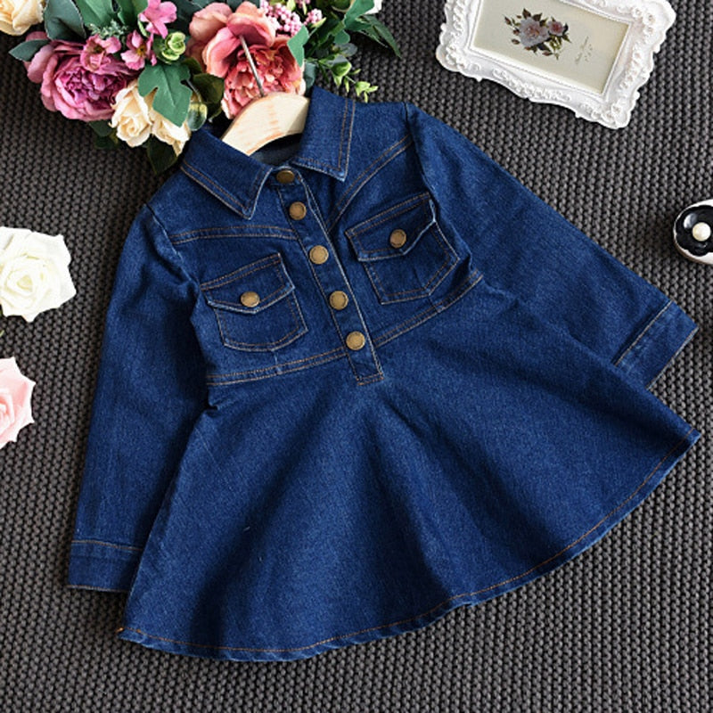 Girls denim clearance frock