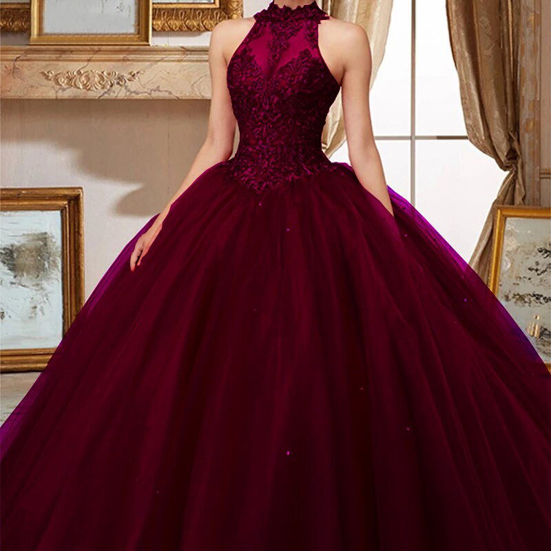 Hazel lace ball gown