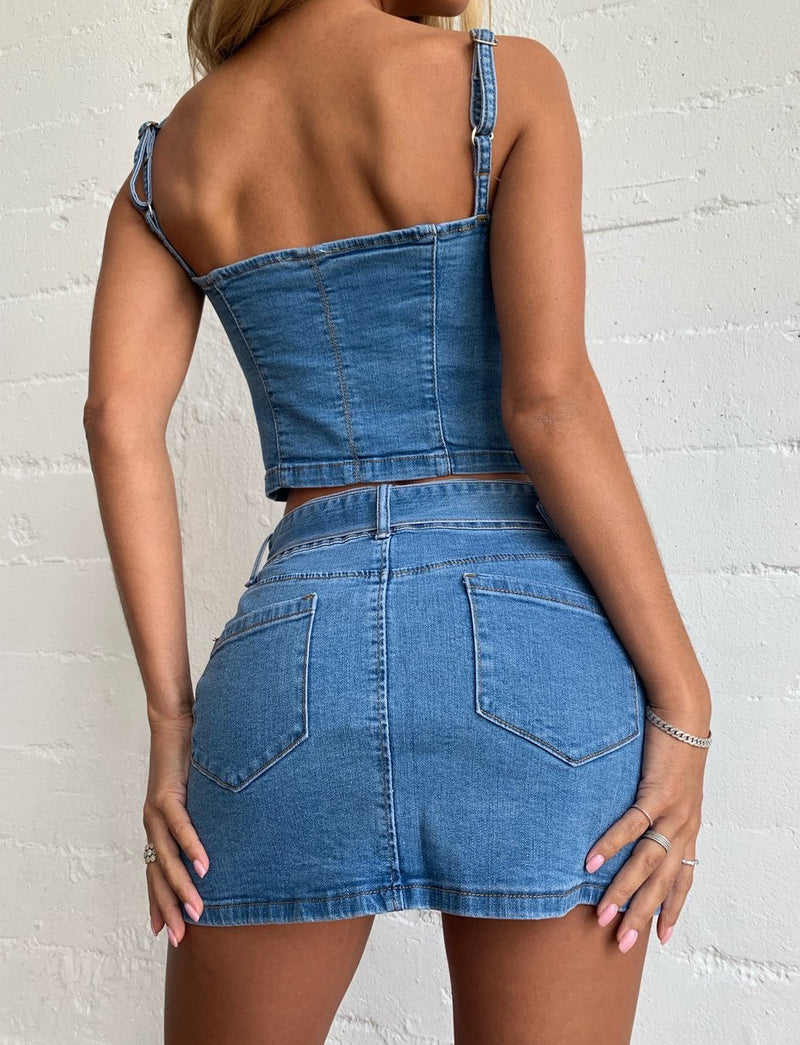 Kira denim co-ord