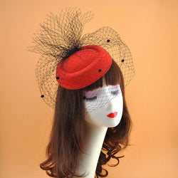 Vanessa fishnet fascinator