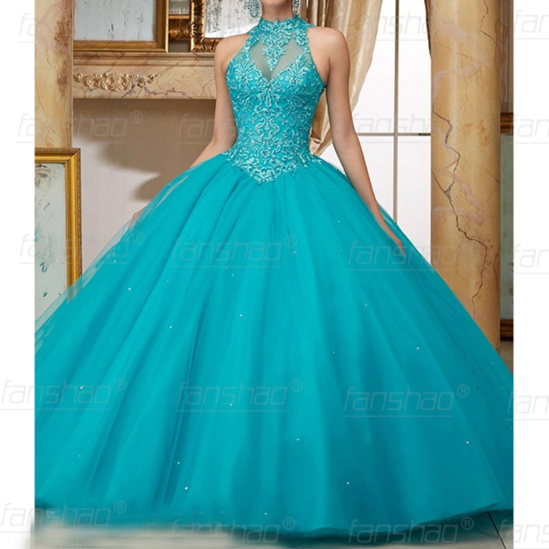 Hazel lace ball gown