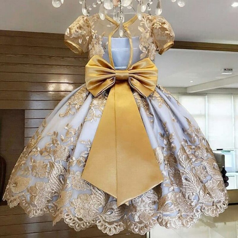 Olive flower princess dress