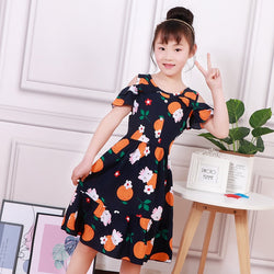 Girls Floral Design Summer Dress