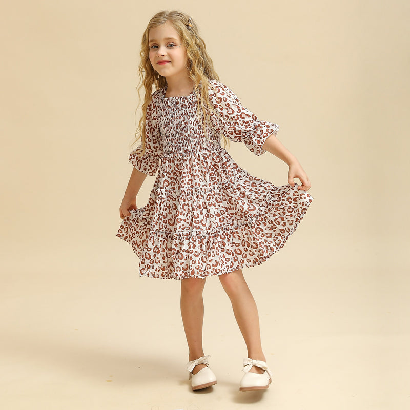 French style long sleeve dress for girls