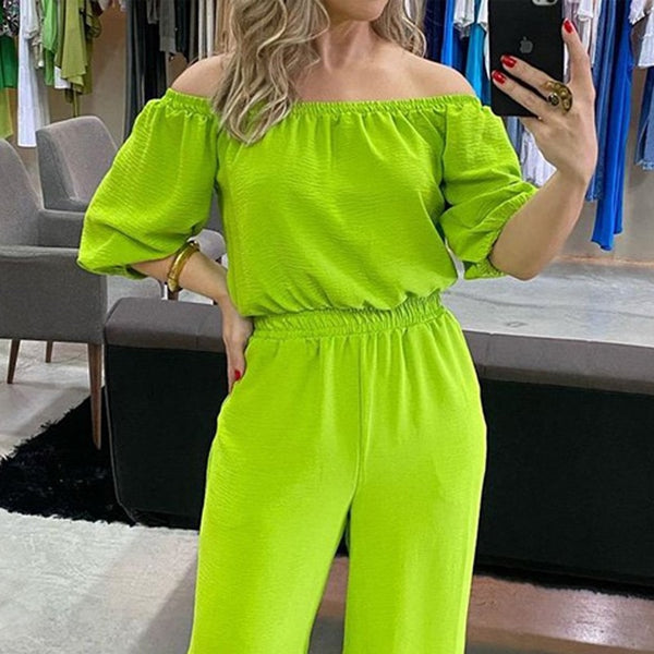 Noelle off shoulder jumpsuit