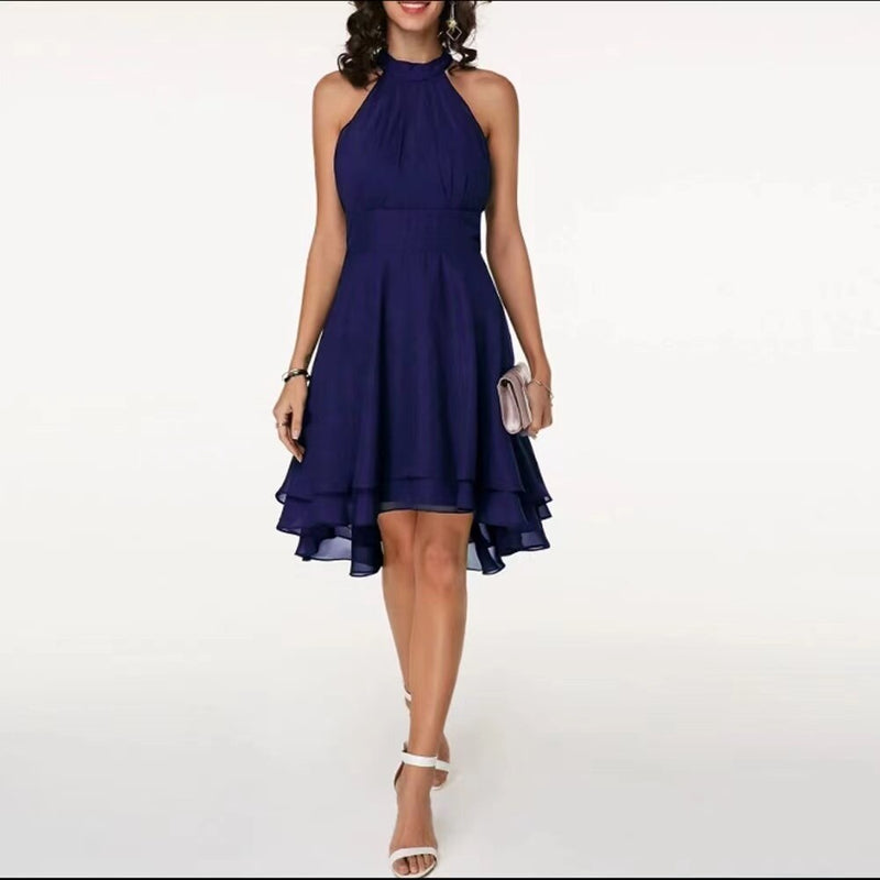 Sarah halter sleeveless midi dress