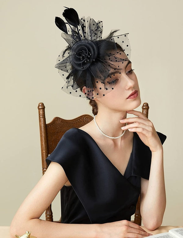 Rosa vintage mesh fascinator