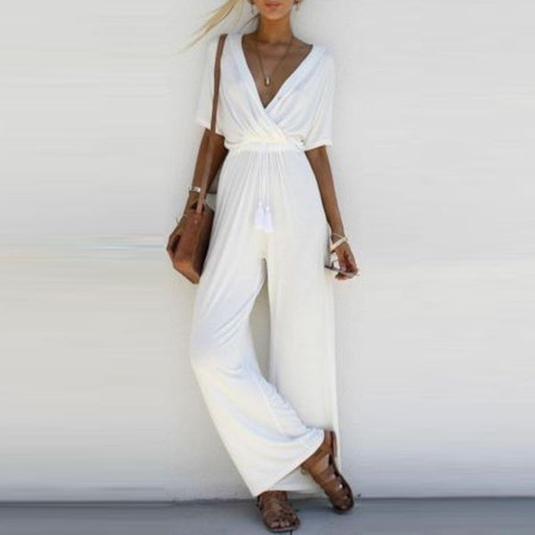 Luciana short sleeve jumpsuit