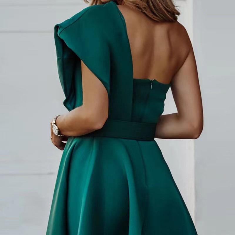 Amy one shoulder backless dress