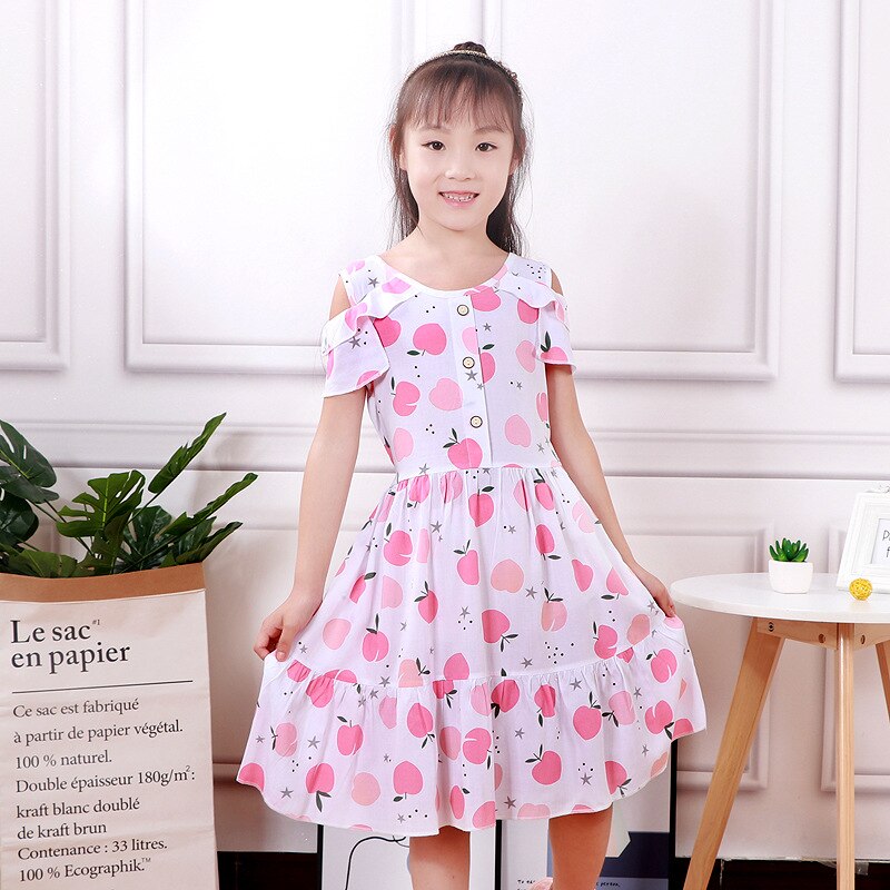 Girls Floral Design Summer Dress