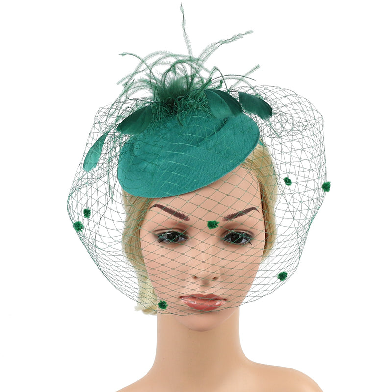 Ada derby fascinator hat with veil