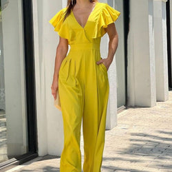 Aliyah ruffle sleeve jumpsuit