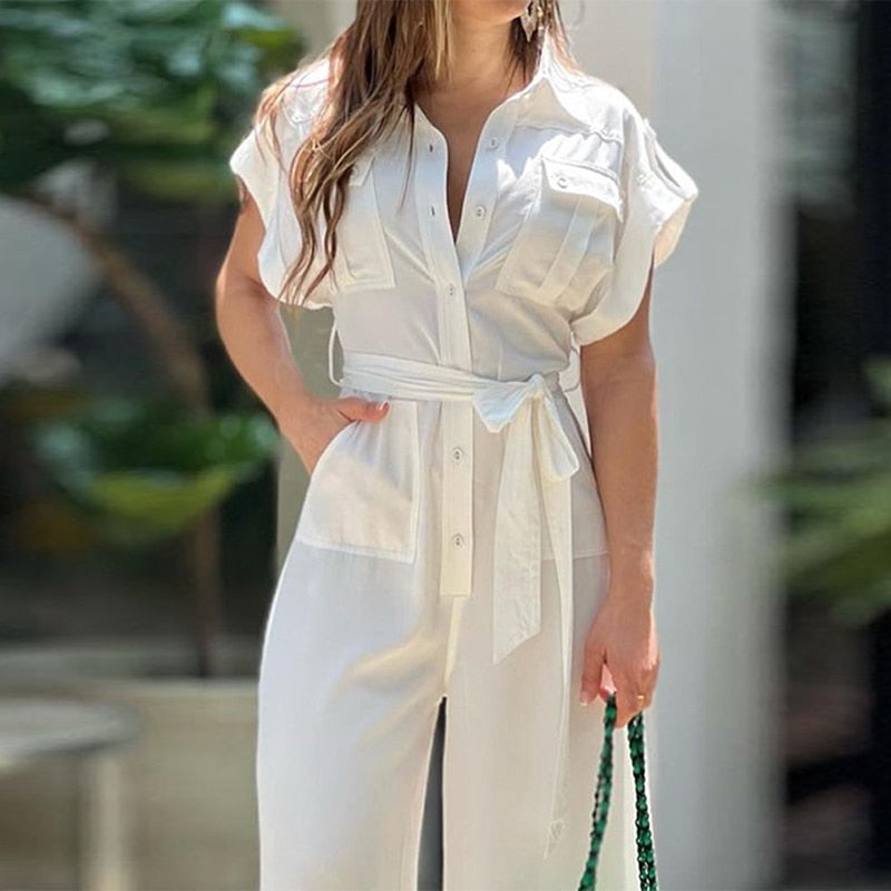 Paris short sleeve jumpsuit