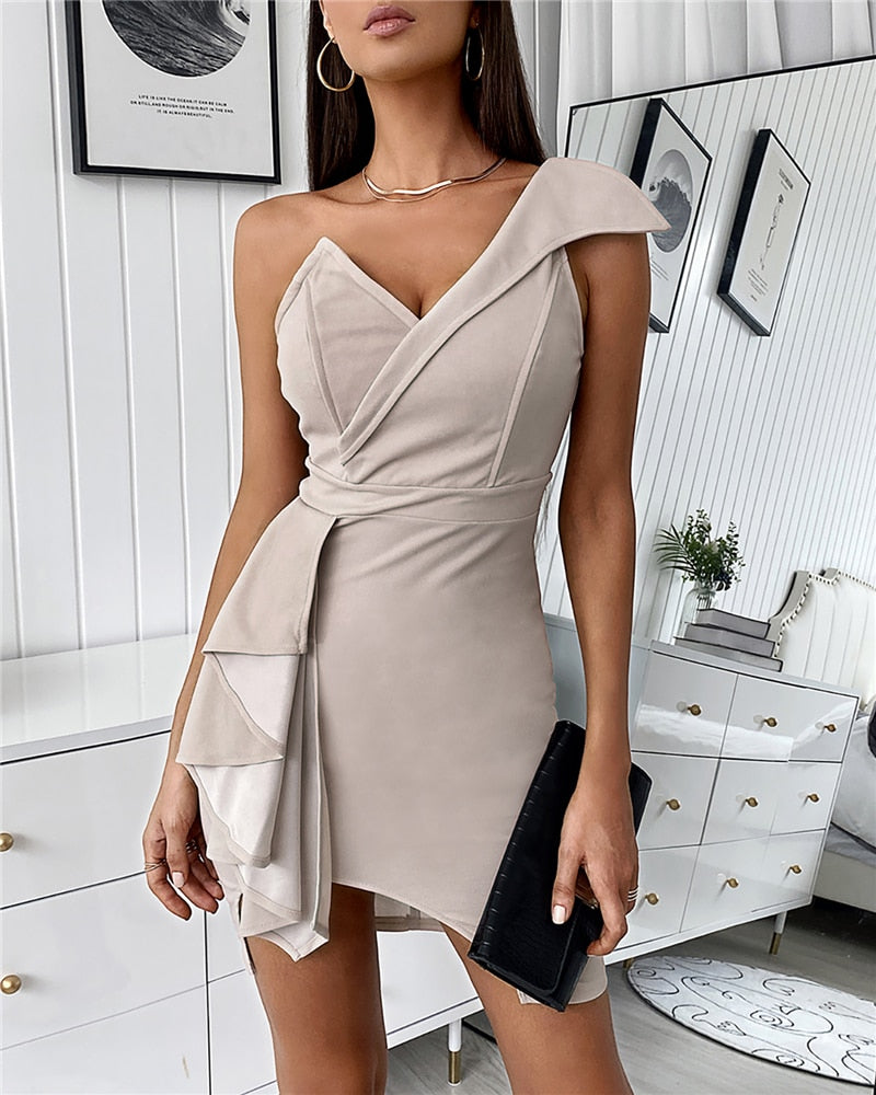 Rosemary ruffle bodycon dress