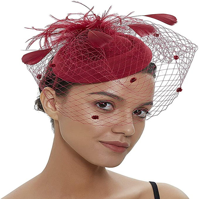 Ada derby fascinator hat with veil