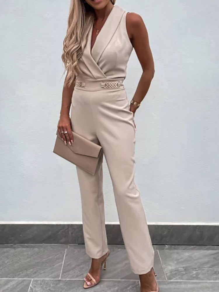 Georgia v neck jumpsuit