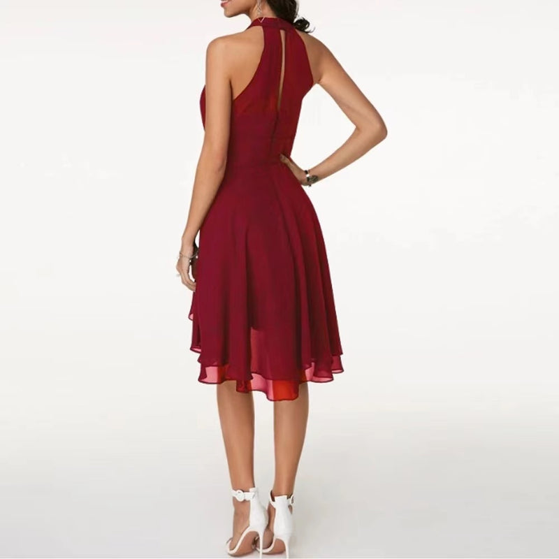 Sarah halter sleeveless midi dress