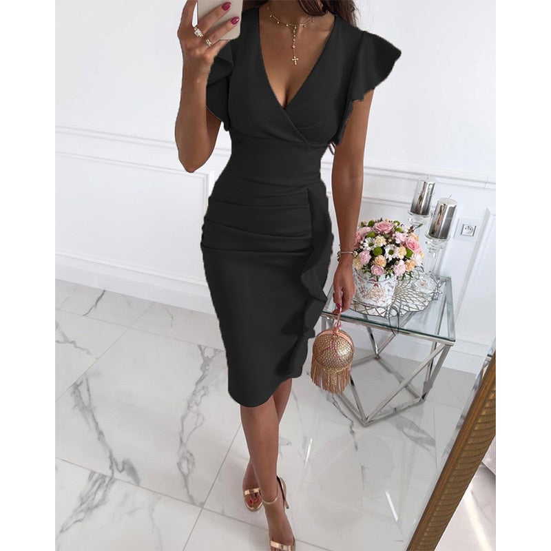 Eleanor high waist ruffle dress